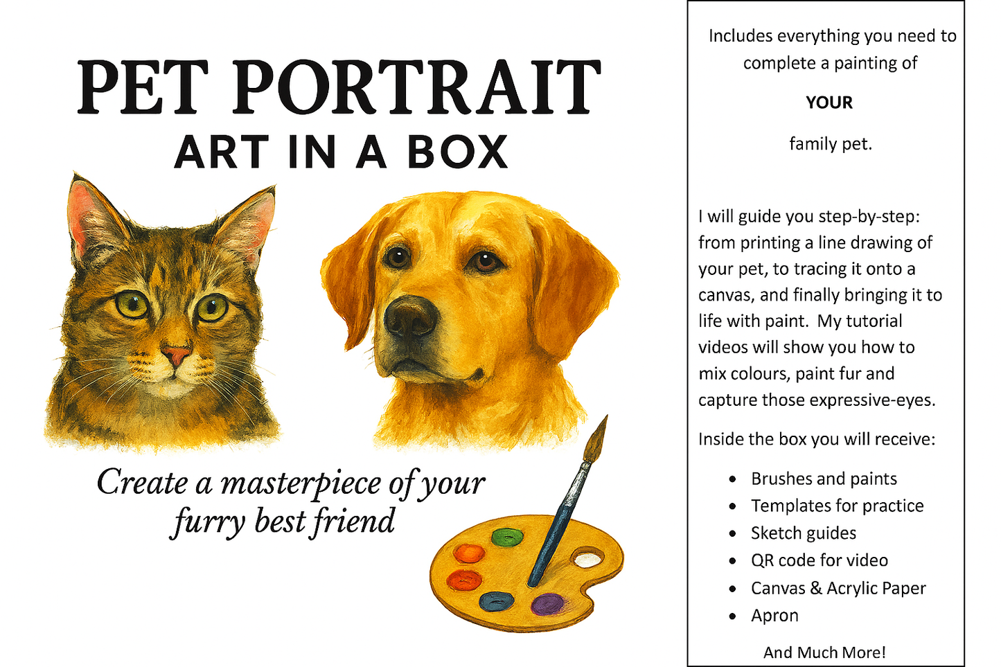 Pet Portrait Art in a Box