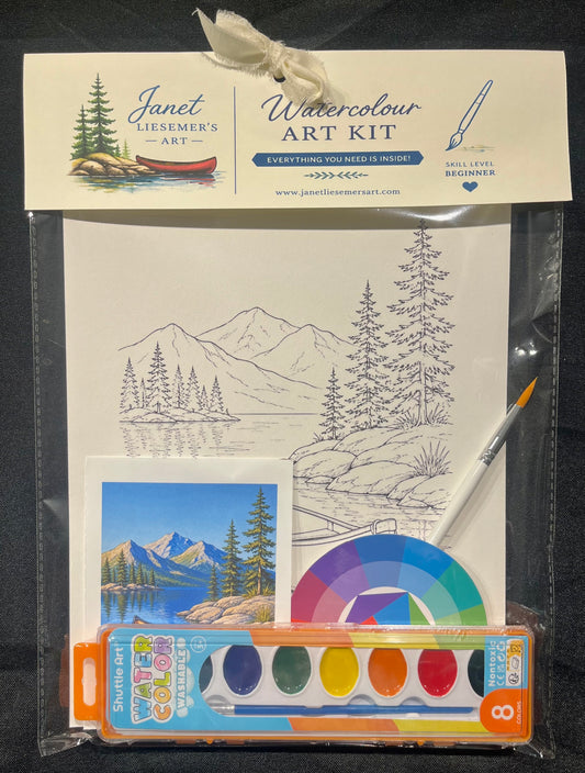 Watercolour Painting Kit - Red Canoe