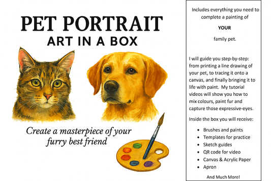 Pet Portrait Art in a Box