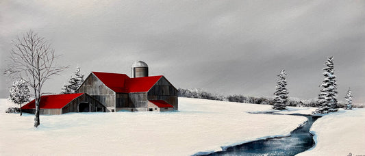 The Quiet Stillness of Winter 18x40”